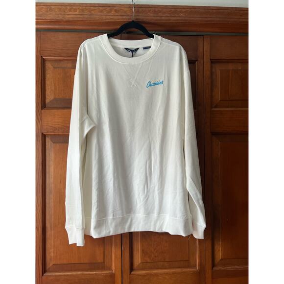 NWT Chubbies Men The Vanilla Latte Soft Terry Crewneck Sweatshirt White Size XXL - Picture 2 of 13